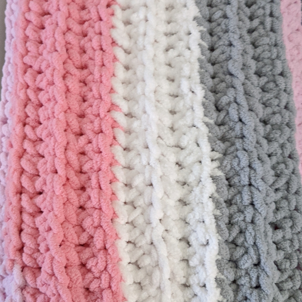 Any color you choose handmade Crochet baby blanket